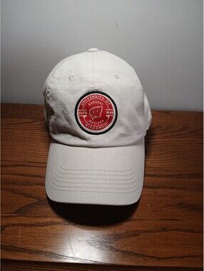 Wisconsin Badgers Hat Baseball Ball Cap Adjustable Beige Relaxed Fit NCAA